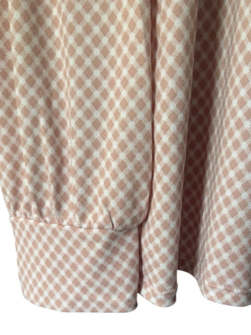 Adrianna Papell Pink Gingham Keyhole Back Blouse - Picture 2 of 9